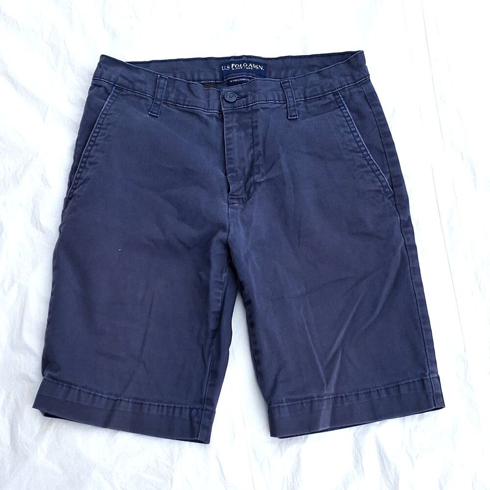 U.S. Polo Assn. Men’s Size 30 Navy Blue Chino Shorts Casual Cotton Classic Fit